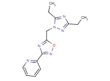 2-{5-[(3,5-diethyl-1H-1,2,4-triazol-1-yl)methyl]-1,2,4-oxadiazol-3-yl}pyridine