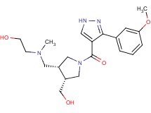 2-[[((3R*,4R*)-4-(hydroxymethyl)-1-{[3-(3-methoxyphenyl)-1H-pyrazol-4-yl]carbonyl}pyrrolidin-3-yl)methyl](methyl)amino]ethanol