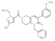 6-[(1-ethyl-3-methyl-1H-pyrazol-5-yl)carbonyl]-3-(3-methoxyphenyl)-1-(2-pyridinylmethyl)-5,6,7,8-tetrahydro-1,6-naphthyridin-2(1H)-one