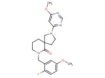 7-(2-fluoro-5-methoxybenzyl)-2-(6-methoxy-4-pyrimidinyl)-2,7-diazaspiro[4.5]decan-6-one