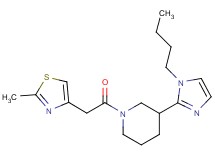 3-(1-butyl-1H-imidazol-2-yl)-1-[(2-methyl-1,3-thiazol-4-yl)acetyl]piperidine