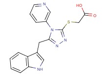 {[5-(1H-indol-3-ylmethyl)-4-pyridin-3-yl-4H-1,2,4-triazol-3-yl]thio}acetic acid
