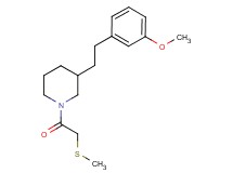 3-[2-(3-methoxyphenyl)ethyl]-1-[(methylthio)acetyl]piperidine