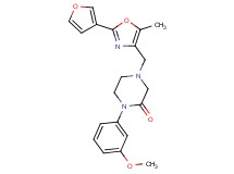 4-{[2-(3-furyl)-5-methyl-1,3-oxazol-4-yl]methyl}-1-(3-methoxyphenyl)-2-piperazinone