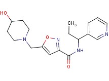 5-[(4-hydroxypiperidin-1-yl)methyl]-N-(1-pyridin-3-ylpropyl)isoxazole-3-carboxamide