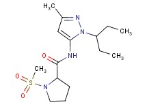 N-[1-(1-ethylpropyl)-3-methyl-1H-pyrazol-5-yl]-1-(methylsulfonyl)pyrrolidine-2-carboxamide