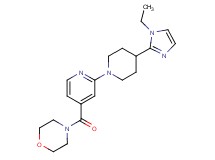 4-{2-[4-(1-ethyl-1H-imidazol-2-yl)-1-piperidinyl]isonicotinoyl}morpholine