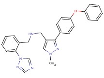 1-[1-methyl-3-(4-phenoxyphenyl)-1H-pyrazol-4-yl]-N-[2-(1H-1,2,4-triazol-1-yl)benzyl]methanamine