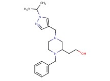 2-{1-benzyl-4-[(1-isopropyl-1H-pyrazol-4-yl)methyl]-2-piperazinyl}ethanol