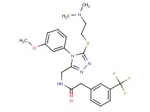 N-{[5-{[2-(dimethylamino)ethyl]thio}-4-(3-methoxyphenyl)-4H-1,2,4-triazol-3-yl]methyl}-2-[3-(trifluoromethyl)phenyl]acetamide
