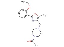 1-acetyl-4-{[2-(2-ethoxyphenyl)-5-methyl-1,3-oxazol-4-yl]methyl}piperazine