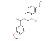 N-(2-hydroxyethyl)-N-[4-(methylthio)benzyl]-1,3-benzodioxole-5-carboxamide
