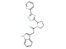 3-(2-oxo-2-{2-[3-(2-pyridinyl)-1,2,4-oxadiazol-5-yl]-1-pyrrolidinyl}ethyl)-1H-indole