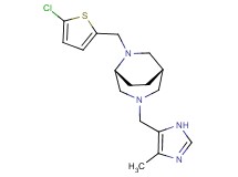 (1S*,5R*)-6-[(5-chloro-2-thienyl)methyl]-3-[(4-methyl-1H-imidazol-5-yl)methyl]-3,6-diazabicyclo[3.2.2]nonane