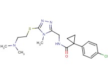 1-(4-chlorophenyl)-N-[(5-{[2-(dimethylamino)ethyl]thio}-4-methyl-4H-1,2,4-triazol-3-yl)methyl]cyclopropanecarboxamide