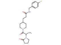 N-(4-fluorobenzyl)-3-{1-[2-(2-oxo-1-pyrrolidinyl)propanoyl]-4-piperidinyl}propanamide