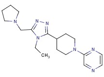 2-{4-[4-ethyl-5-(pyrrolidin-1-ylmethyl)-4H-1,2,4-triazol-3-yl]piperidin-1-yl}pyrazine