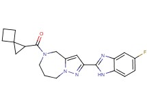 2-(5-fluoro-1H-benzimidazol-2-yl)-5-(spiro[2.3]hex-1-ylcarbonyl)-5,6,7,8-tetrahydro-4H-pyrazolo[1,5-a][1,4]diazepine