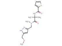 N-{2-[{[5-(methoxymethyl)-1H-pyrazol-3-yl]methyl}(methyl)amino]-1,1-dimethyl-2-oxoethyl}thiophene-2-carboxamide