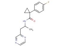 1-(4-fluorophenyl)-N-[1-methyl-2-(2-pyrazinyl)ethyl]cyclopropanecarboxamide