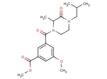 methyl 3-[(4-isobutyl-2-methyl-3-oxo-1-piperazinyl)carbonyl]-5-methoxybenzoate