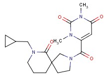 6-{[7-(cyclopropylmethyl)-6-oxo-2,7-diazaspiro[4.5]dec-2-yl]carbonyl}-1,3-dimethylpyrimidine-2,4(1H,3H)-dione