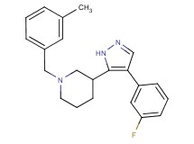 3-[4-(3-fluorophenyl)-1H-pyrazol-5-yl]-1-(3-methylbenzyl)piperidine