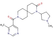 9-[(4-methylpyrimidin-5-yl)carbonyl]-2-(1-methylpyrrolidin-3-yl)-2,9-diazaspiro[5.5]undecan-3-one