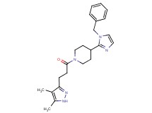 4-(1-benzyl-1H-imidazol-2-yl)-1-[3-(4,5-dimethyl-1H-pyrazol-3-yl)propanoyl]piperidine