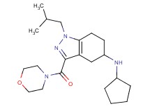 N-cyclopentyl-1-isobutyl-3-(4-morpholinylcarbonyl)-4,5,6,7-tetrahydro-1H-indazol-5-amine