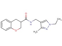 N-[(1-ethyl-3-methyl-1H-pyrazol-4-yl)methyl]chromane-3-carboxamide