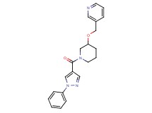 3-[({1-[(1-phenyl-1H-pyrazol-4-yl)carbonyl]-3-piperidinyl}oxy)methyl]pyridine