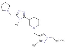 1-[(1-allyl-3-methyl-1H-pyrazol-4-yl)methyl]-3-[4-methyl-5-(pyrrolidin-1-ylmethyl)-4H-1,2,4-triazol-3-yl]piperidine
