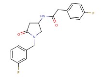 N-[1-(3-fluorobenzyl)-5-oxo-3-pyrrolidinyl]-2-(4-fluorophenyl)acetamide