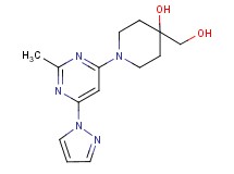 4-(hydroxymethyl)-1-[2-methyl-6-(1H-pyrazol-1-yl)pyrimidin-4-yl]piperidin-4-ol