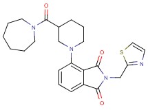 4-[3-(1-azepanylcarbonyl)-1-piperidinyl]-2-(1,3-thiazol-2-ylmethyl)-1H-isoindole-1,3(2H)-dione