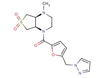 (4aR*,7aS*)-1-methyl-4-[5-(1H-pyrazol-1-ylmethyl)-2-furoyl]octahydrothieno[3,4-b]pyrazine 6,6-dioxide