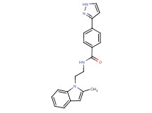 N-[2-(2-methyl-1H-indol-1-yl)ethyl]-4-(1H-pyrazol-3-yl)benzamide