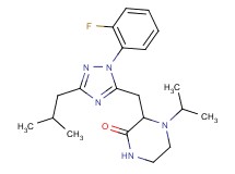 3-{[1-(2-fluorophenyl)-3-isobutyl-1H-1,2,4-triazol-5-yl]methyl}-4-isopropylpiperazin-2-one