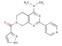 N,N-dimethyl-7-(1H-pyrazol-3-ylcarbonyl)-2-(4-pyridinyl)-5,6,7,8-tetrahydropyrido[3,4-d]pyrimidin-4-amine