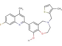 7-(7-fluoro-4-methyl-2-quinolinyl)-4-[(3-methyl-2-thienyl)methyl]-2,3,4,5-tetrahydro-1,4-benzoxazepin-9-ol