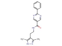 N-[2-(3,5-dimethyl-1H-pyrazol-4-yl)ethyl]-2-phenylpyrimidine-5-carboxamide