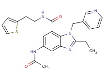 5-(acetylamino)-2-ethyl-1-(3-pyridinylmethyl)-N-[2-(2-thienyl)ethyl]-1H-benzimidazole-7-carboxamide