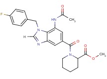 methyl 1-{[7-(acetylamino)-1-(4-fluorobenzyl)-1H-benzimidazol-5-yl]carbonyl}-2-piperidinecarboxylate