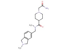1-(2-amino-2-oxoethyl)-N-methyl-N-[(2-methyl-2,3-dihydro-1H-isoindol-5-yl)methyl]-4-piperidinecarboxamide
