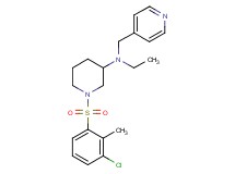 1-[(3-chloro-2-methylphenyl)sulfonyl]-N-ethyl-N-(4-pyridinylmethyl)-3-piperidinamine