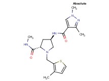 (4R)-4-{[(1,3-dimethyl-1H-pyrazol-4-yl)carbonyl]amino}-N-methyl-1-[(3-methyl-2-thienyl)methyl]-L-prolinamide