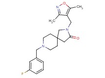 2-[(3,5-dimethyl-4-isoxazolyl)methyl]-8-(3-fluorobenzyl)-2,8-diazaspiro[4.5]decan-3-one