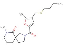 2-{4-[(butylthio)methyl]-5-methyl-2-furoyl}-7-methyl-2,7-diazaspiro[4.5]decan-6-one