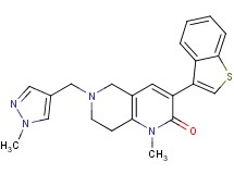 3-(1-benzothien-3-yl)-1-methyl-6-[(1-methyl-1H-pyrazol-4-yl)methyl]-5,6,7,8-tetrahydro-1,6-naphthyridin-2(1H)-one